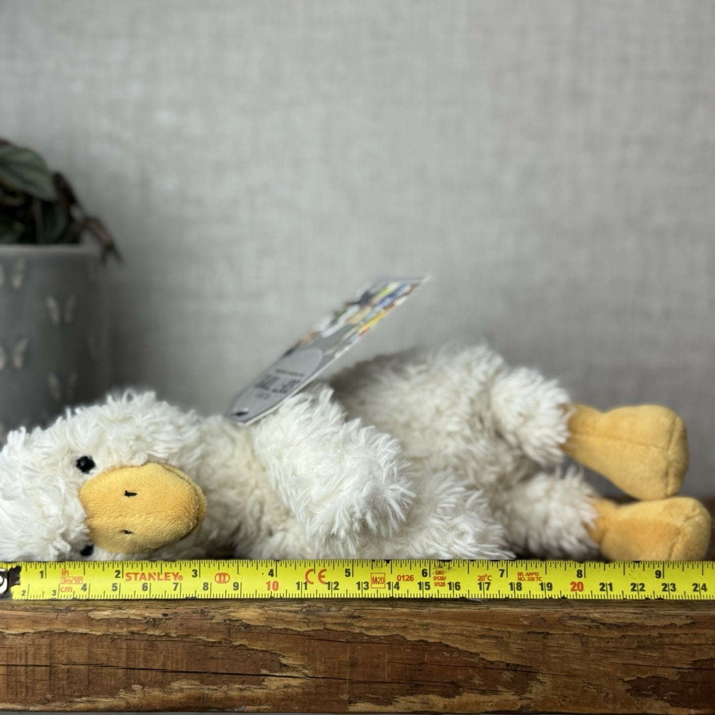 Jellycat James Goose Small - Small Cream Fluffy Goose Soft Toy Beanie 10”