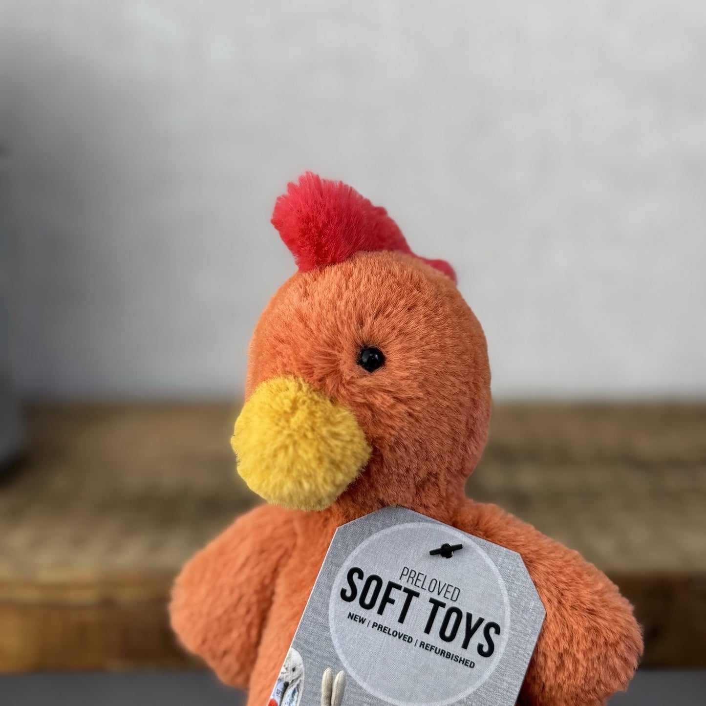 Jellycat Small Bashful Rooster - Soft Orange & Yellow Cockerel Chick Beanie 8"