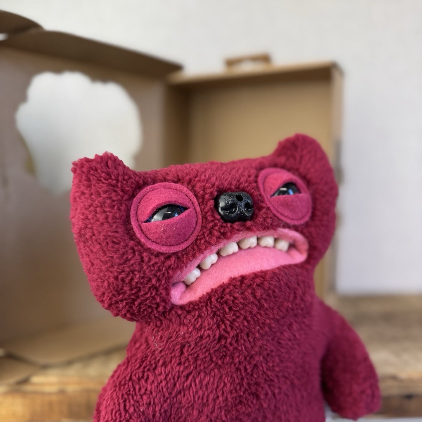 Fuggler Fart Face Gnawing Terror - Red Funny Ugly Monster Farting Plush With Box