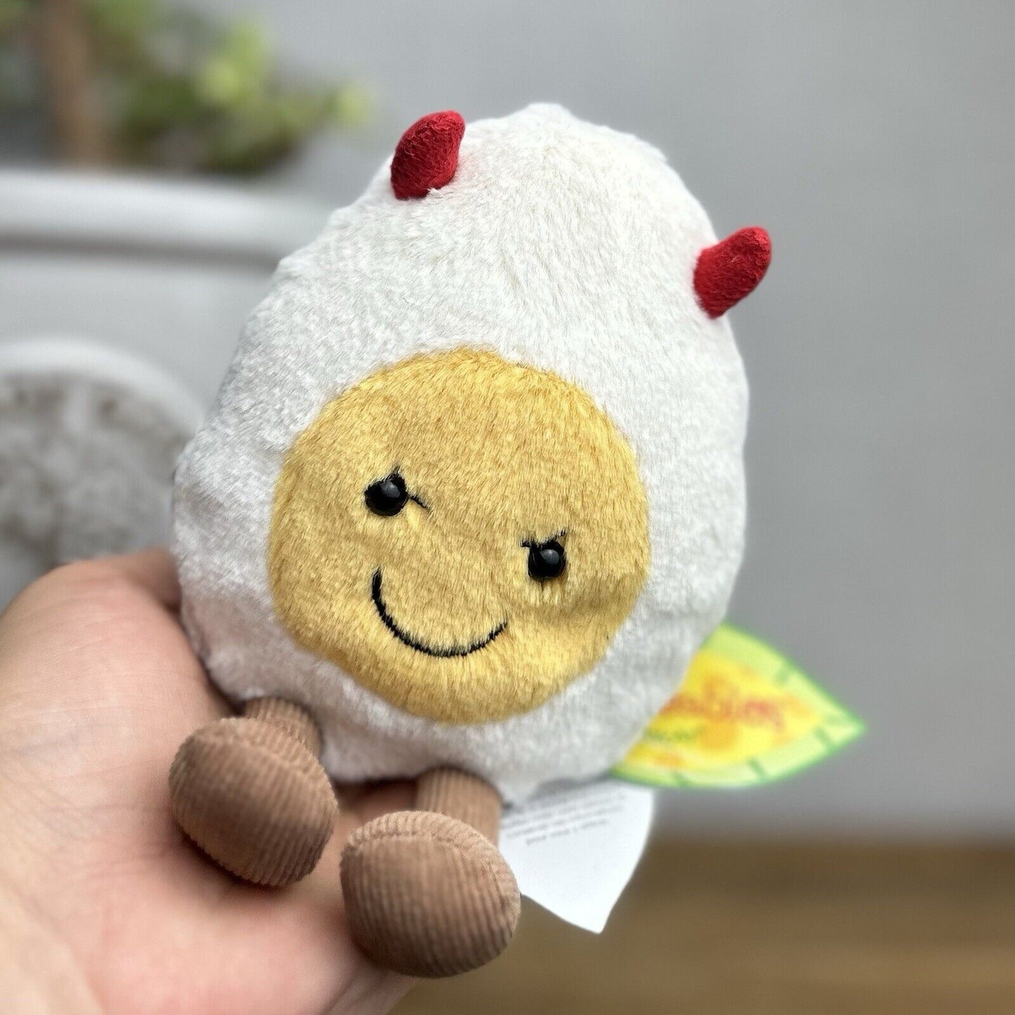 Jellycat Amusable Devilled Egg - Devil Horn Egg - Amusable Food - Jellycat New