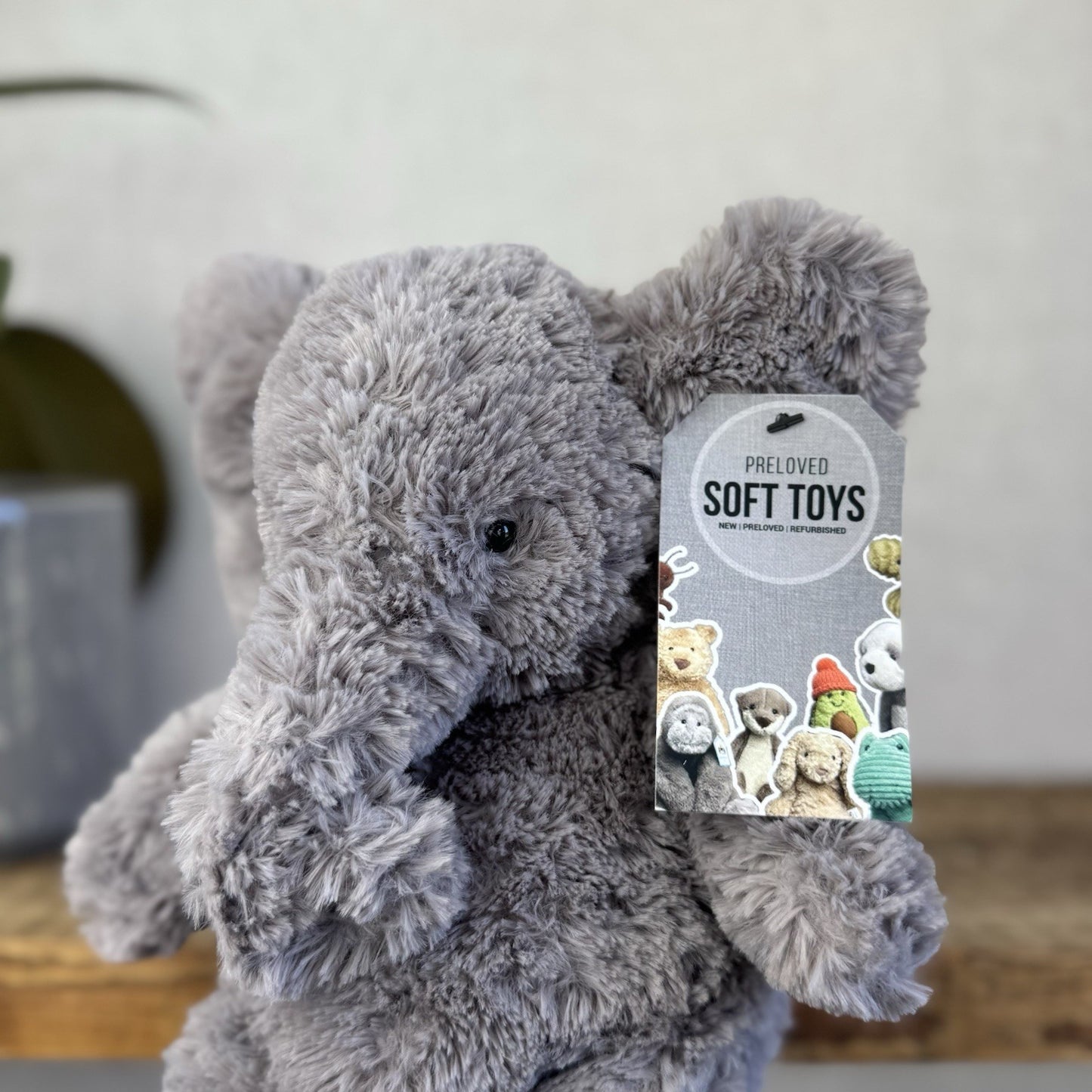 Jellycat Archibald Elephant - Modern Bartlesham Style - Curly Beanie Squishy 10"