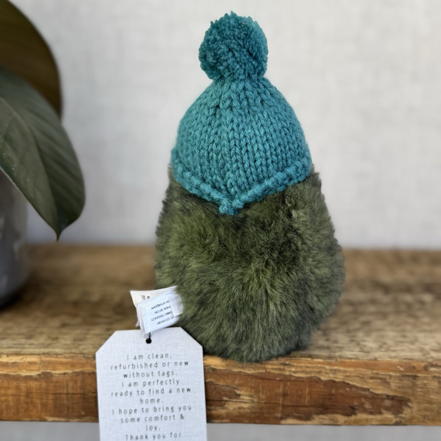 Jellycat Amuseable Cozi Avocado With Hat Plush Soft Toy - Teal Cozi Avacado