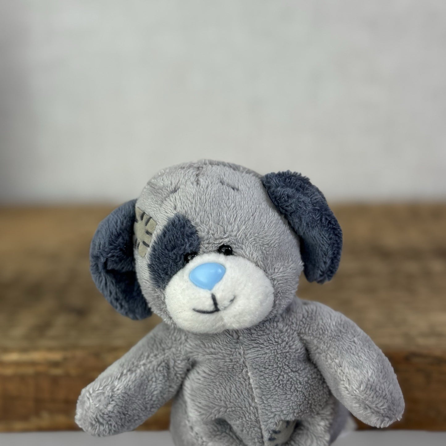 Blue Nose Friends Patch #1 - Grey Blue Nose Dog Soft Toy Beanie Mini 5"