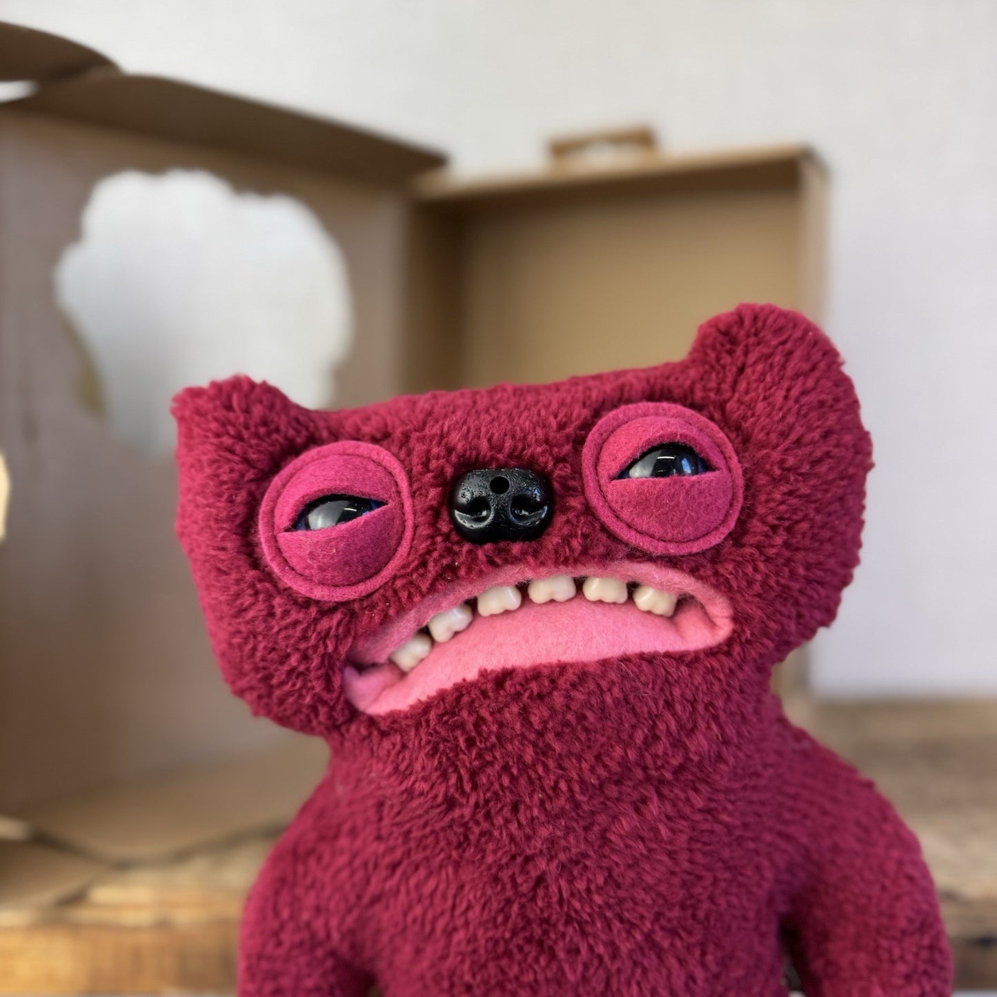 Fuggler Fart Face Gnawing Terror - Red Funny Ugly Monster Farting Plush With Box
