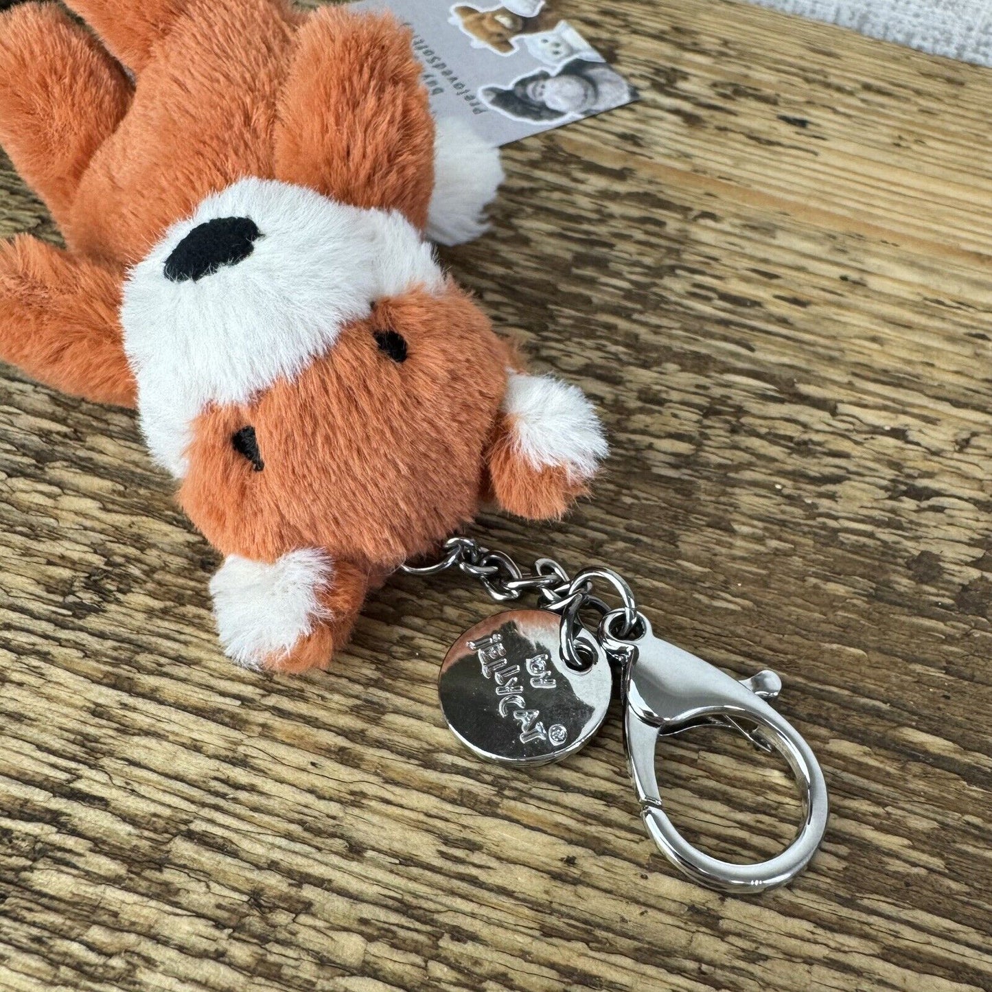 Jellycat Bashful Fox Bag Charm - Rare Tiny Fox Keyring Retired Collectible