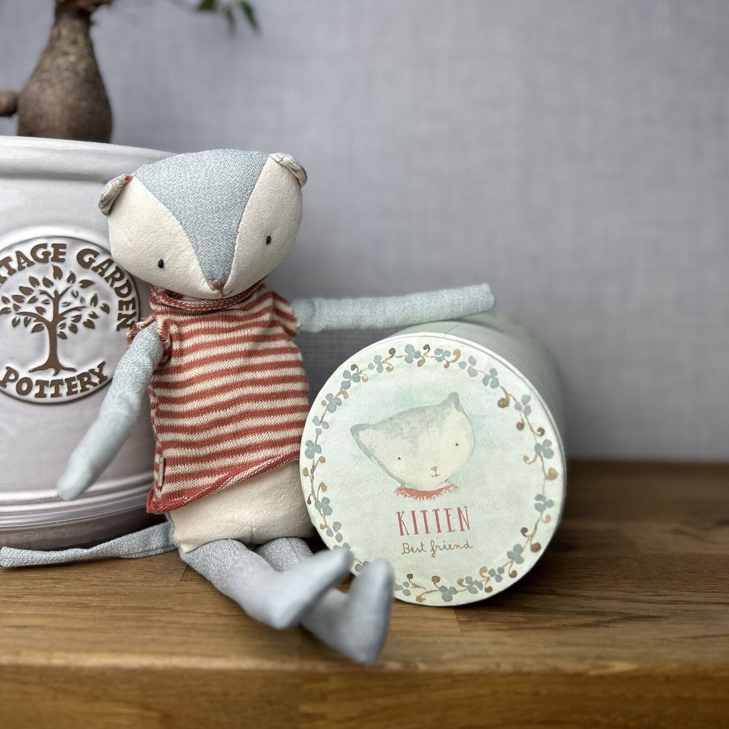 Maileg Best Friends Kitten - Maileg Cat In A Box - Boxed Linen Scandi Soft Gift