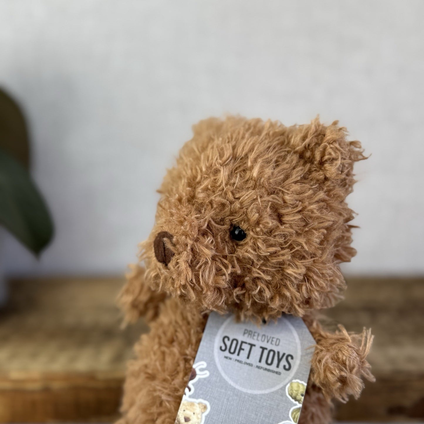 Jellycat Brown Little Bear - Small Curly Haired Brown Teddy Bear Soft Toy 7”