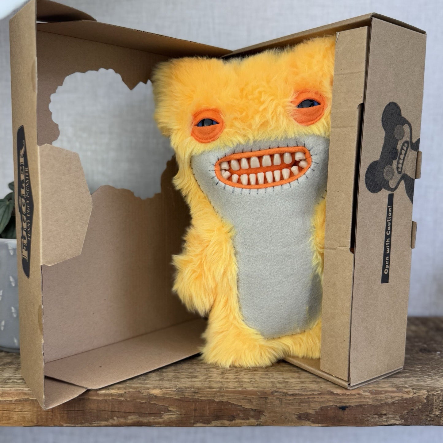 Fuggler Funny Ugly Monster Yellow Mischievous Creature Rare Larger Fuggler Boxed