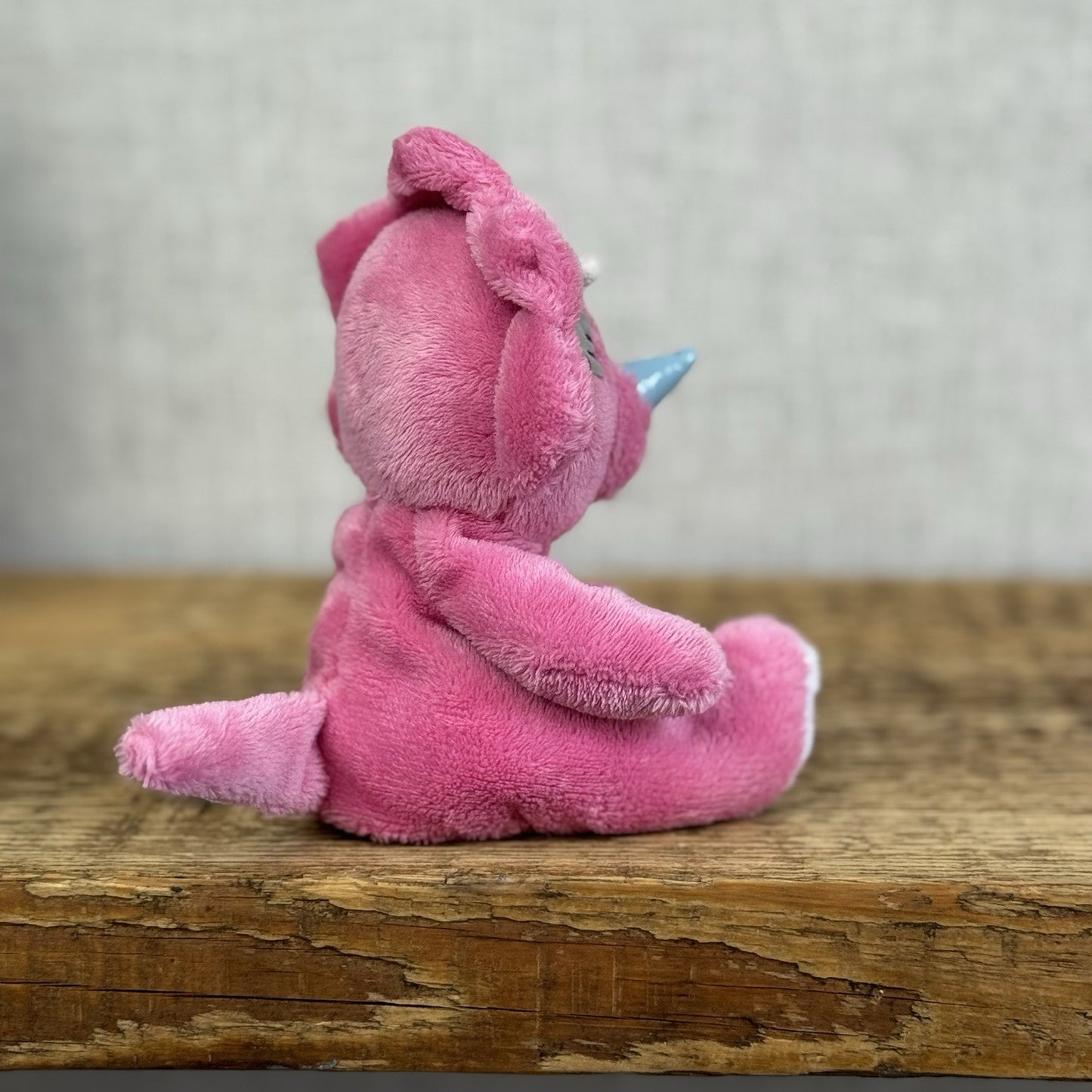 Blue Nose Friends Pudge Pink Triceritops Plush - Rare Pink Dinosaur Beanie Toy