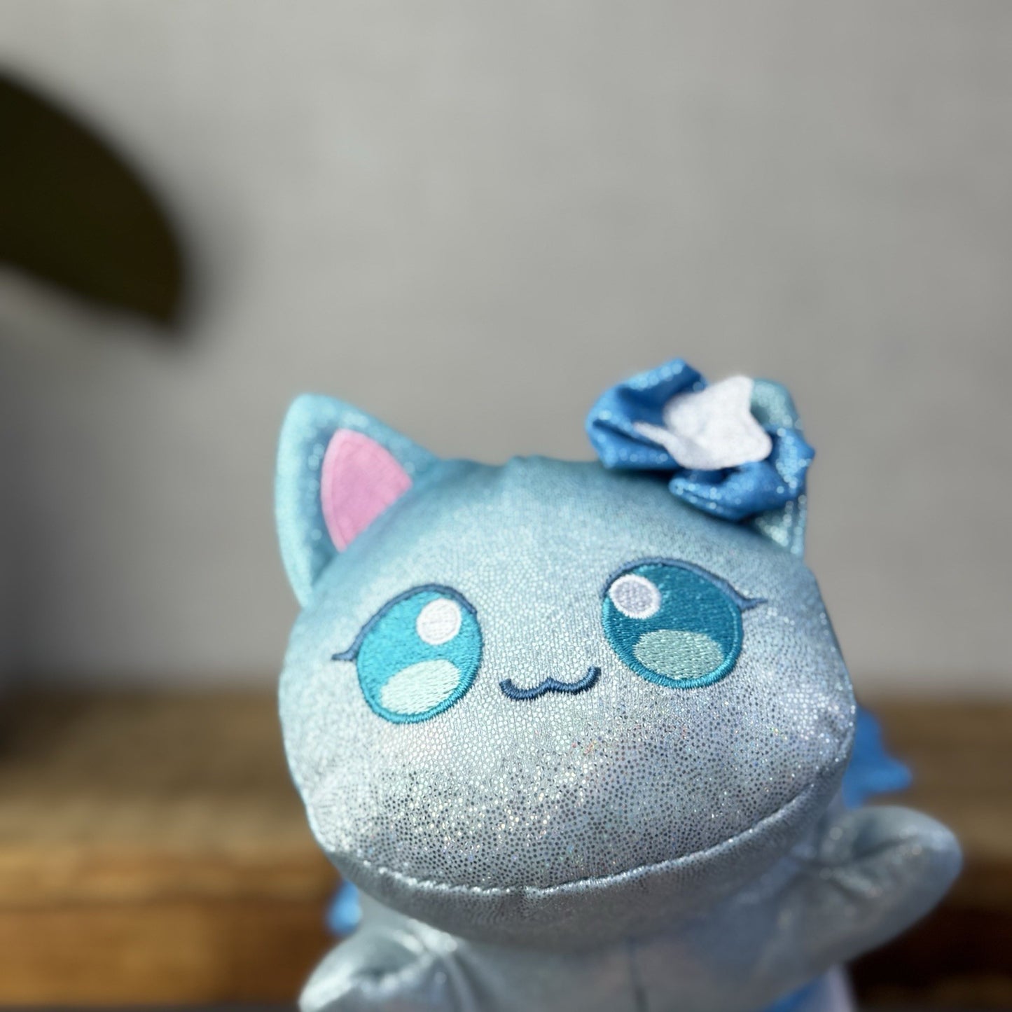 Aphmau MeeMeows - Mermaid Cat Blue Sparkly Kitty - Pocket Money Pal Small Cat 5"
