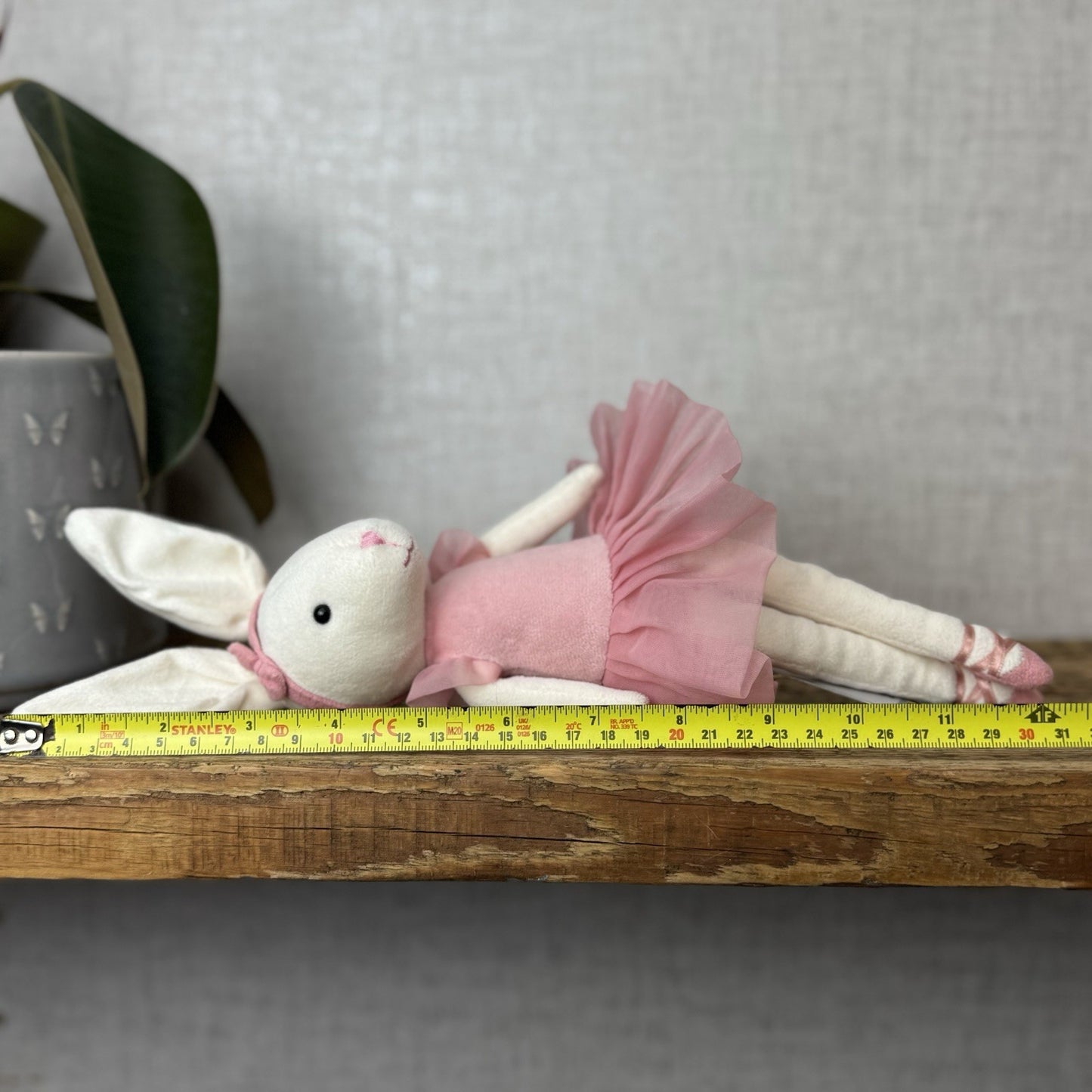 Jellycat Rose Pirouette Bunny Ballerina Rabbit Soft Toy Beanie Retired Pink 10”