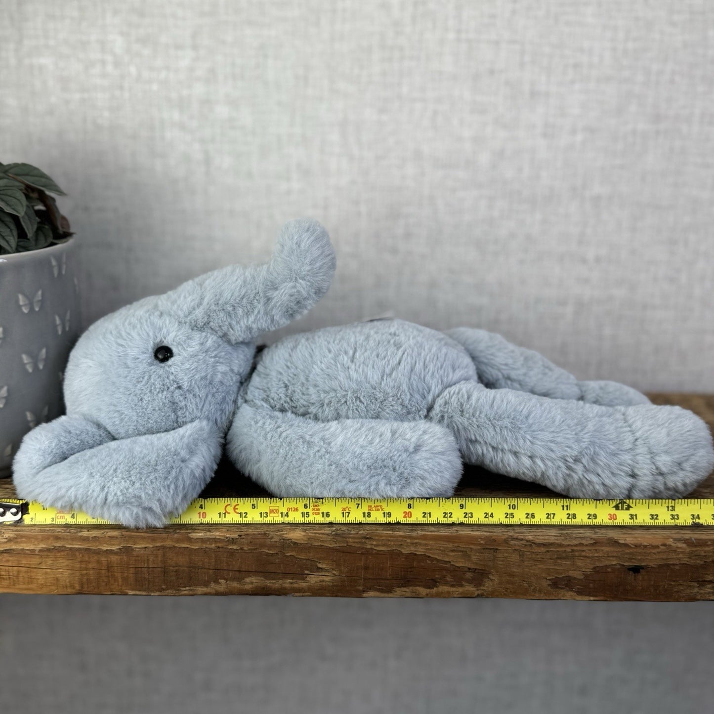 Jellycat Medium Snugglet Bobbie Elephant - Blue Super Soft Retired Elephant 14”