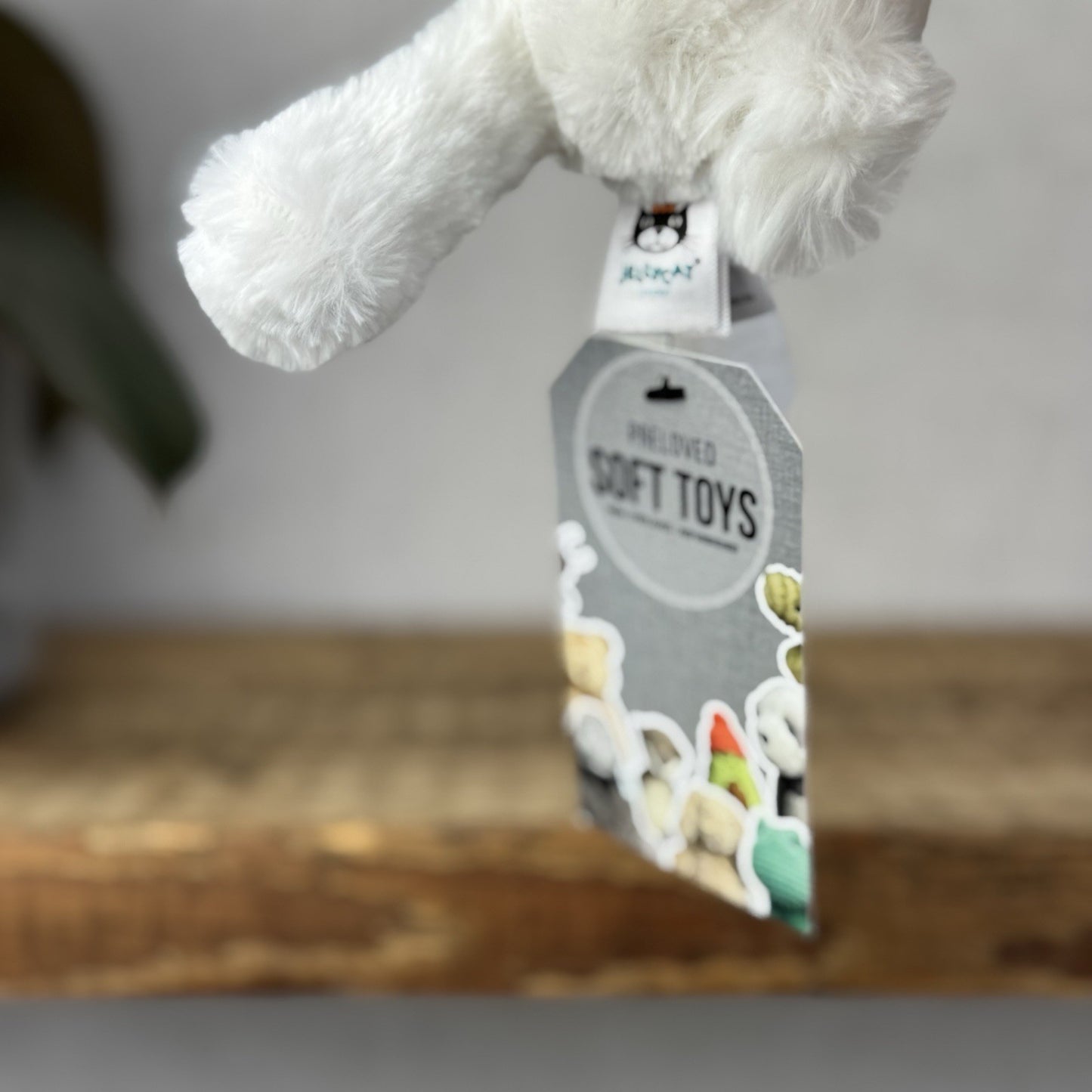 Jellycat Tiny White Smudge Bunny Rabbit - Tiny White Company Exclusive Smudge 8”