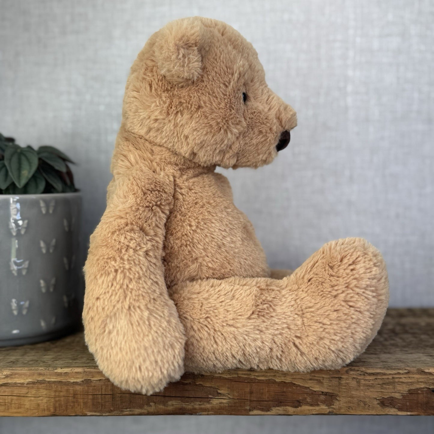 Jellycat Medium Butterscotch Bear - Retired Brown Beige Bear Soft Toy Beanie 12”