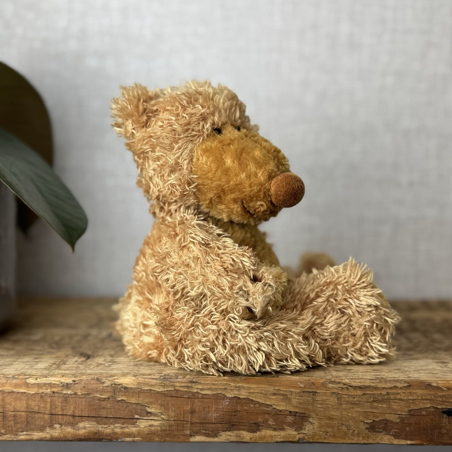 Jellycat Small Paw Paw Bear Golden Bear Beanie Vintage Soft Plush Toy Retired 9"