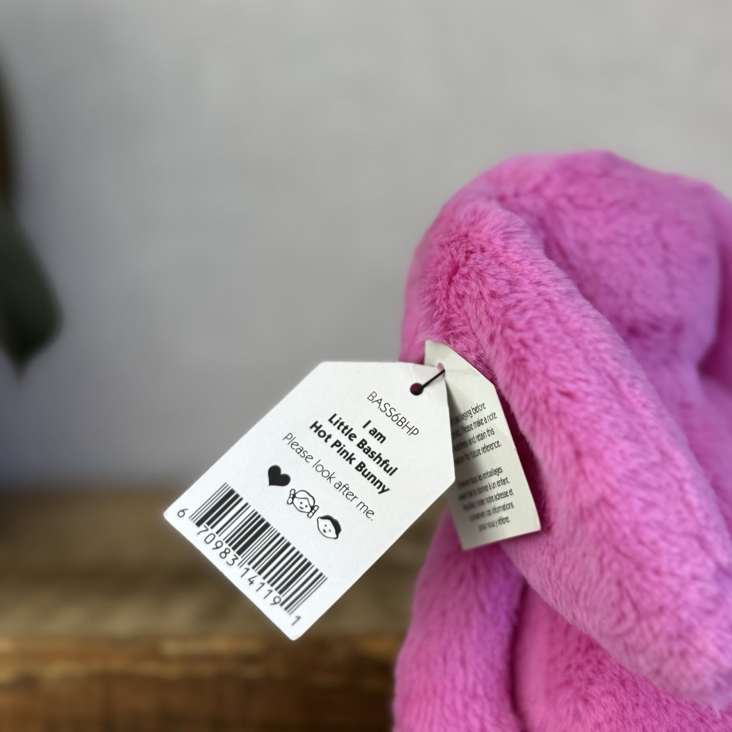 Jellycat Small Bashful Hot Pink Bunny - Bright Pink Rabbit New With Tags Soft 8”
