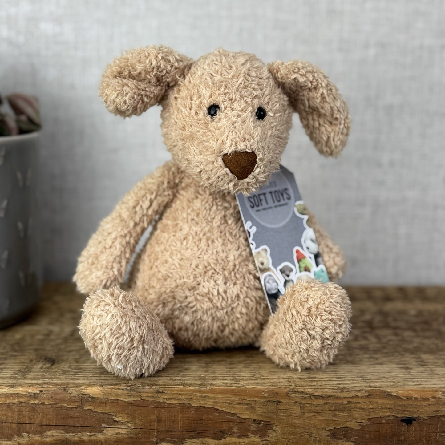 Jellycat Chouchou Puppy Dog - Beige/Light Brown Beanbag Soft Toy Retired 10"
