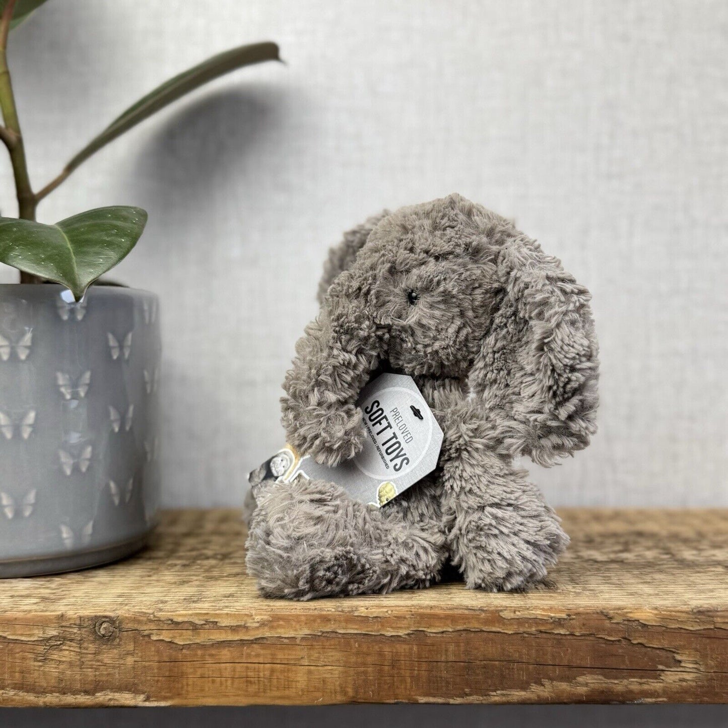 Jellycat Small Mumble Elephant - Small Dark Grey Texture Jellycat Elephant 9"