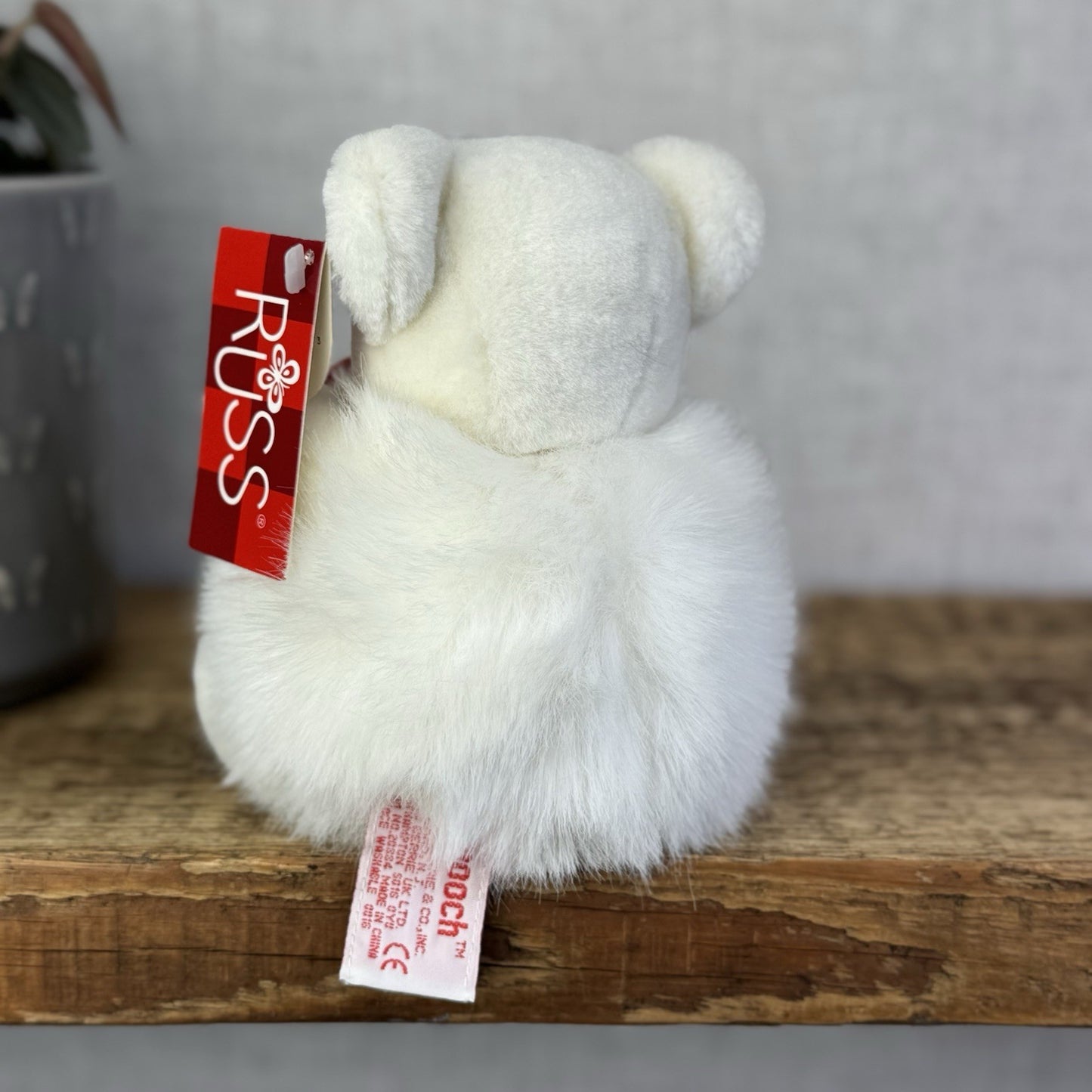 Russ Berrie - Lil' Softies Smooch - Mini Bear With Heart Valentines GIft New 5"