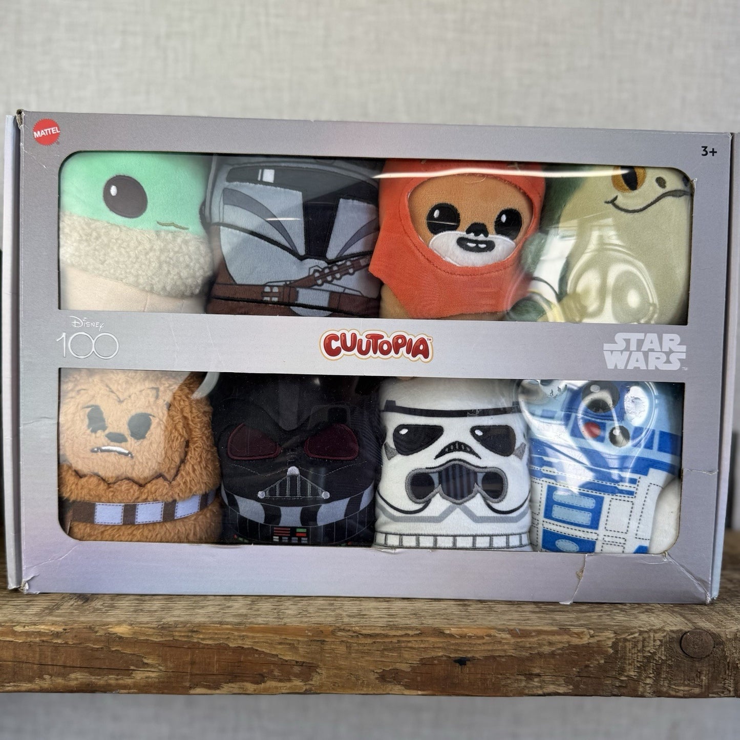 Disney 100 Star Wars Cutopia Set of 8 Soft Plush Squishmallaw Collectible Box