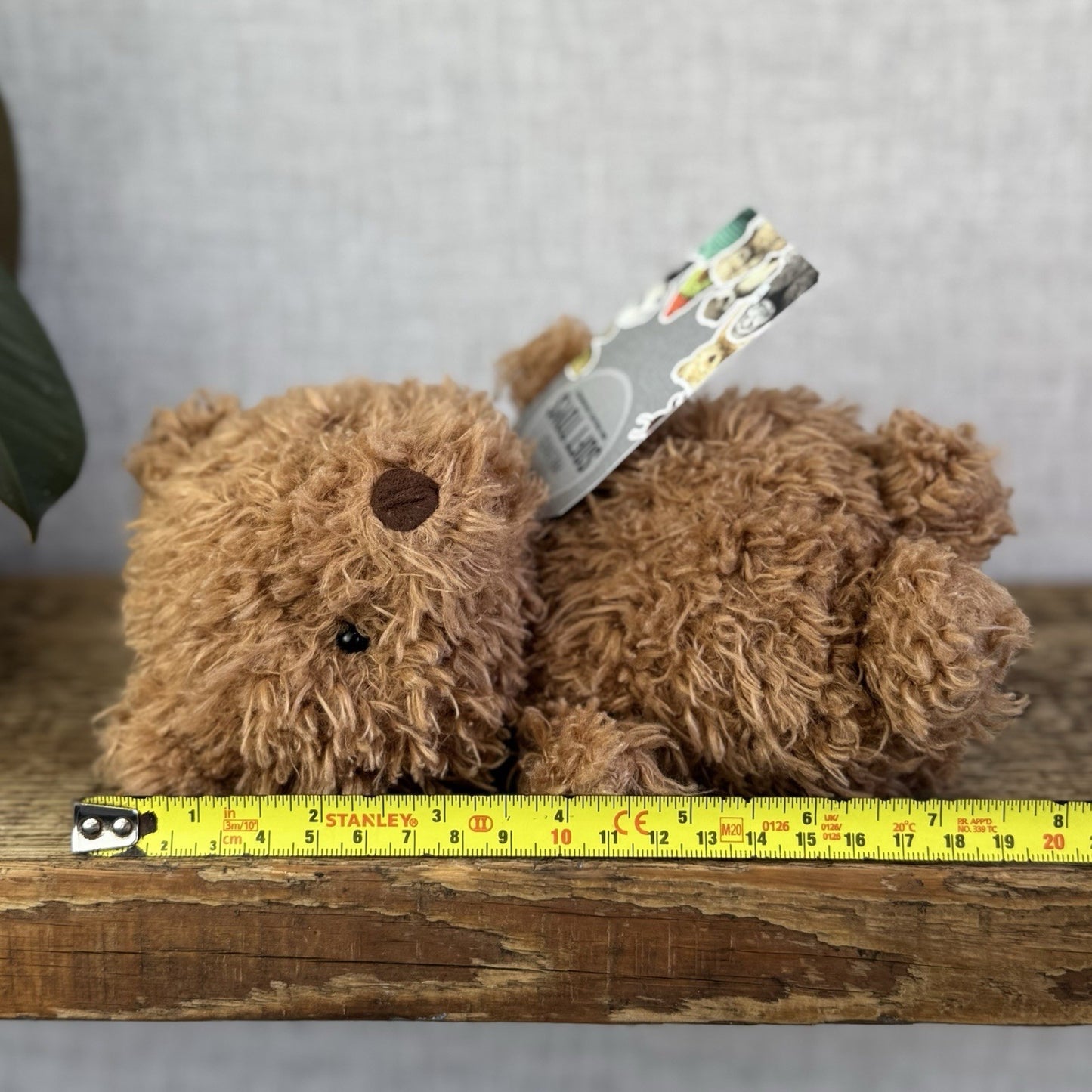 Jellycat Brown Little Bear - Small Curly Haired Brown Teddy Bear Soft Toy 7”
