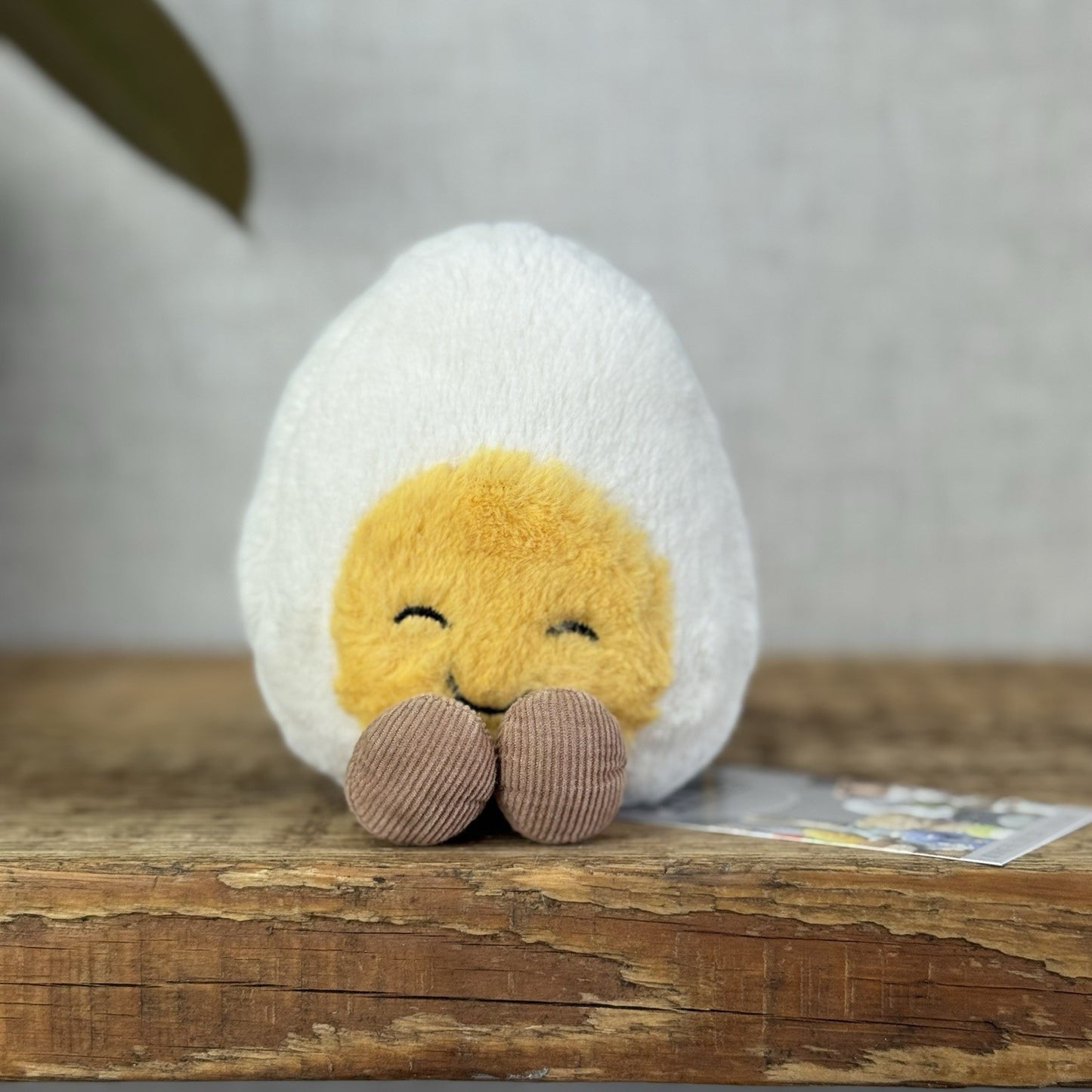 Jellycat Amuseable Blushing Boiled Egg - Little Egg With Feet Soft Toy Beanie