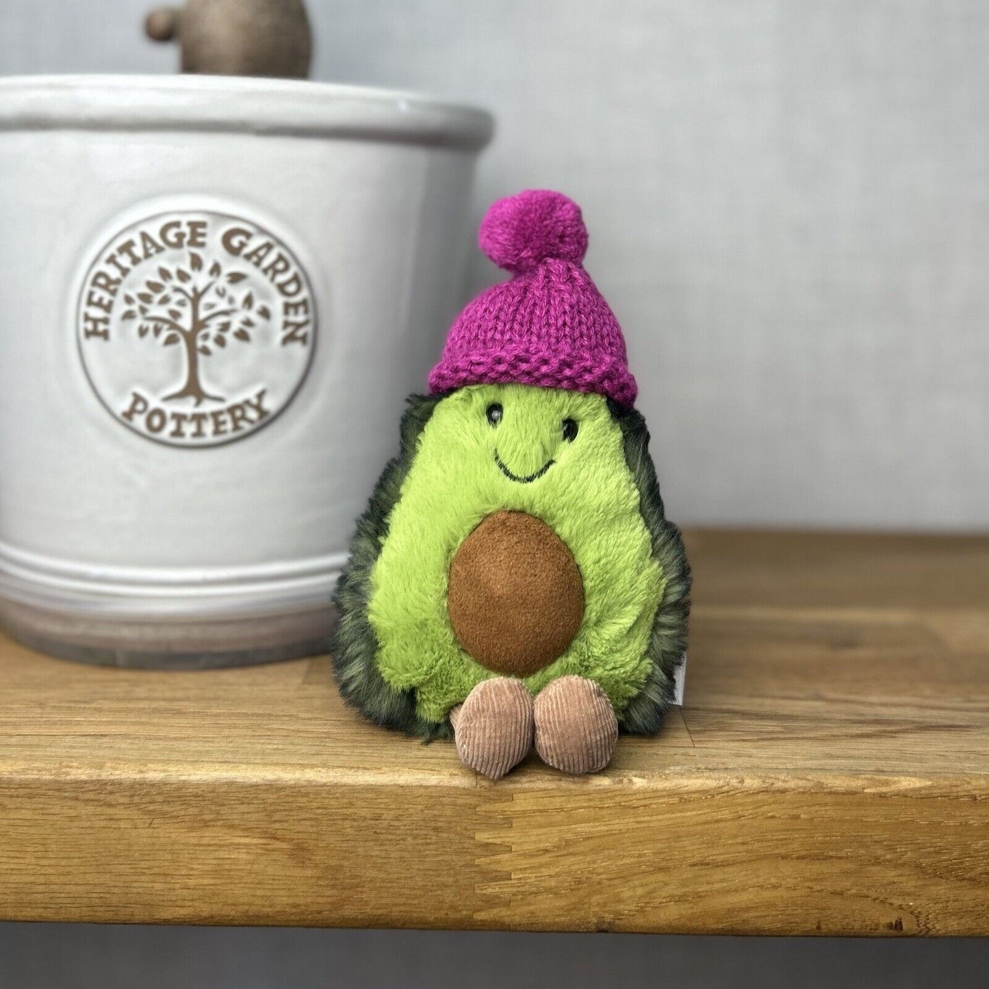 Jellycat Amuseable Cozi Avocado With Hat Plush Soft Toy - Fuschia Cozi Avacado