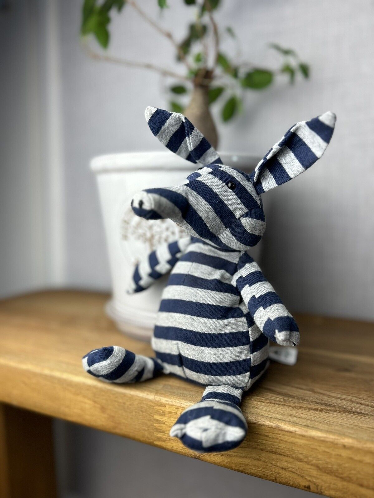 Jellycat Anton Aardvark - Striped Jellycet - Striped Aardvark - Small Navy