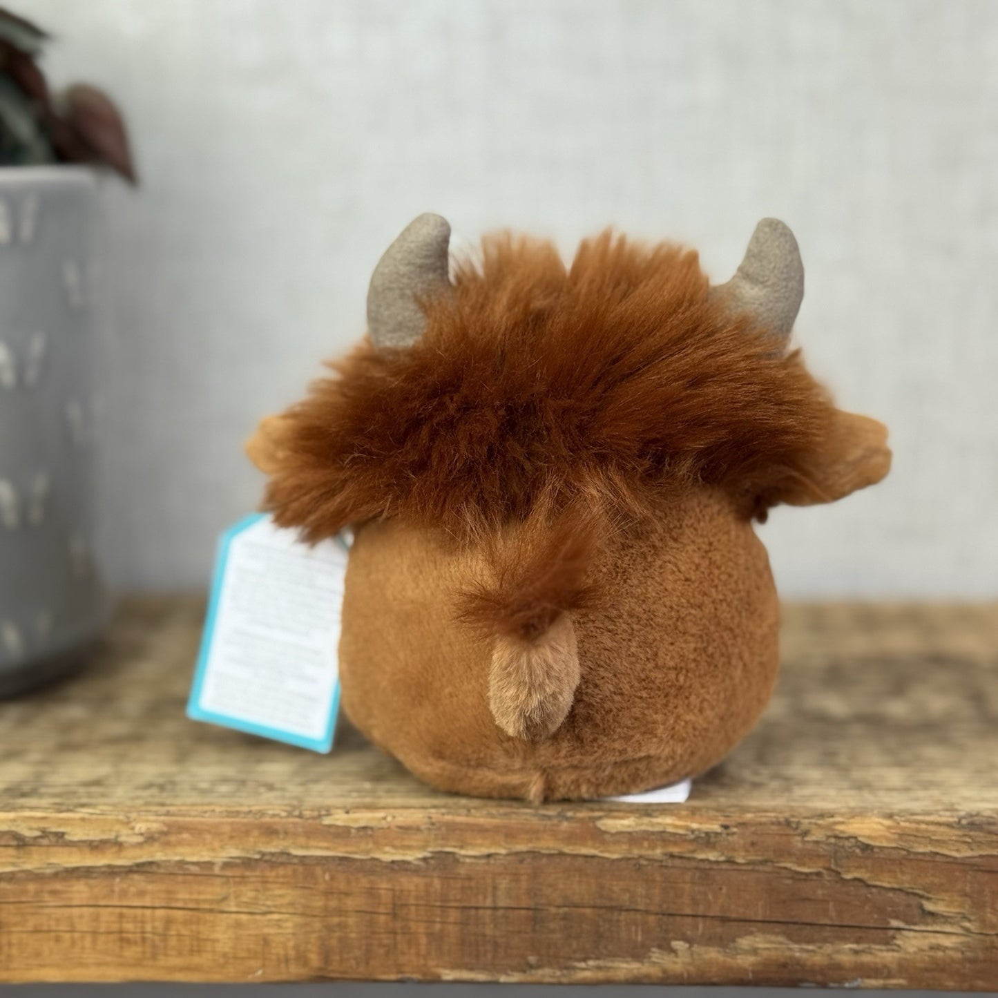 Jellycat Amuseabean Highland Cow - Small Brown Beanie Cow Soft Toy Retired 5”