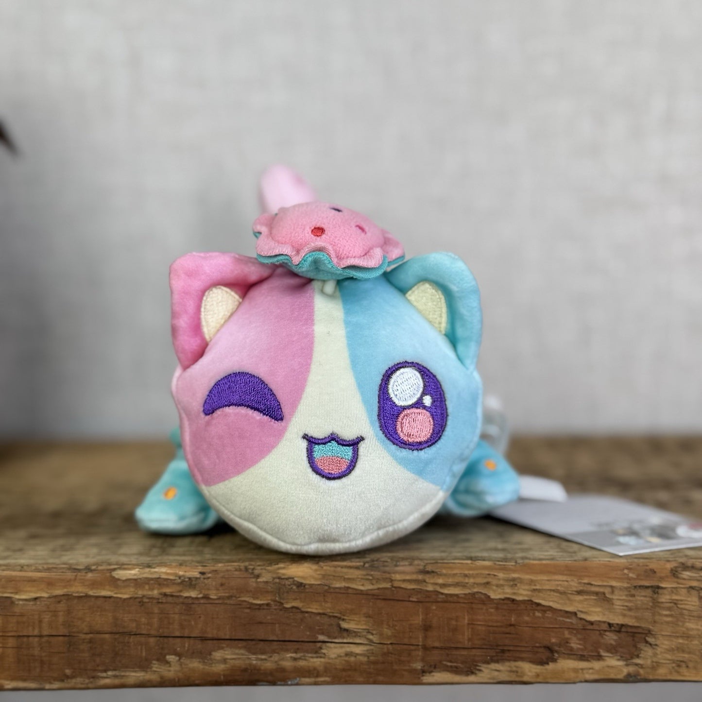 Aphmau MeeMeows - Maccaron Cat - Pink/Blue Kawai Cute Collectible Plush 5"
