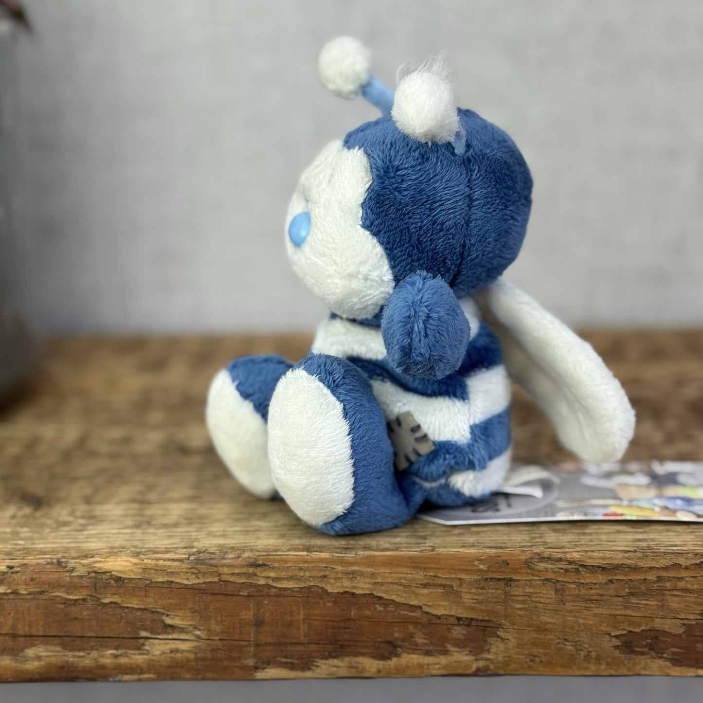 Blue Nose Friends Honey #28 - Mini Blue Bumble Bee Collectible Beanie Plush 5"