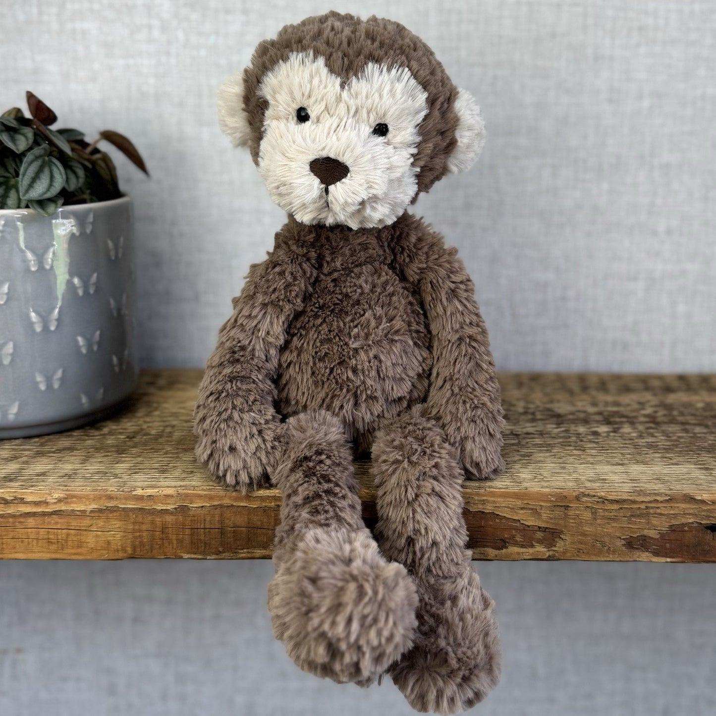 Jellycat Smuffle Monkey - Retired Beanie Monkey Light Brown 14" (#2)