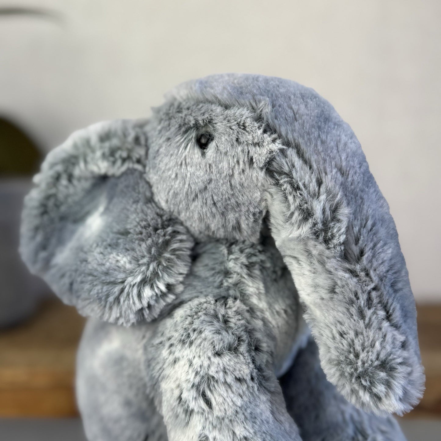 Jellycat Medium Elly Elephant - Grey/Silver Mix Elephant Beanie Soft 8” (#2)