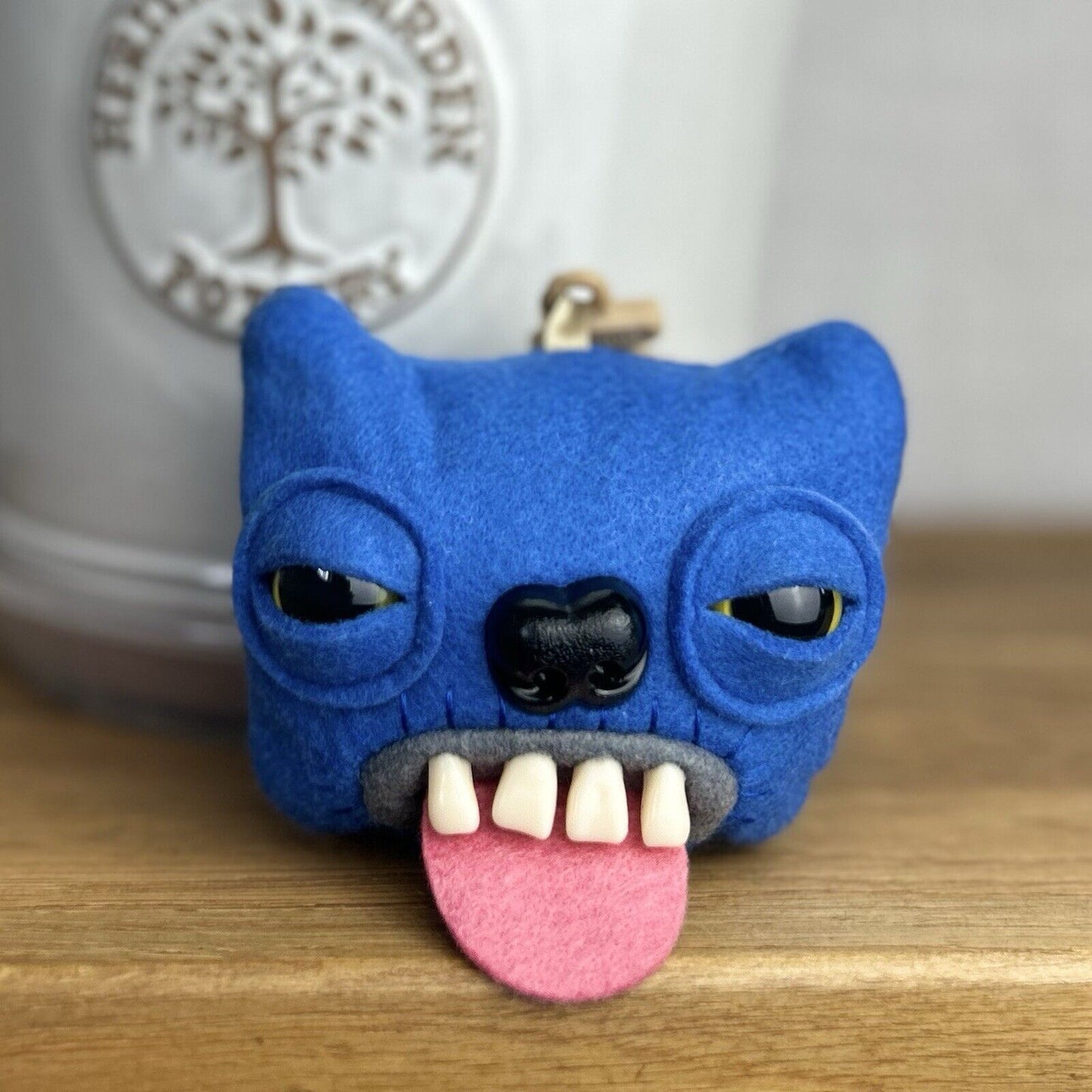 Fuggler Keyring Blue Tongue Out - Fuggler Sir Blech Clip On 5" (Tag removed)