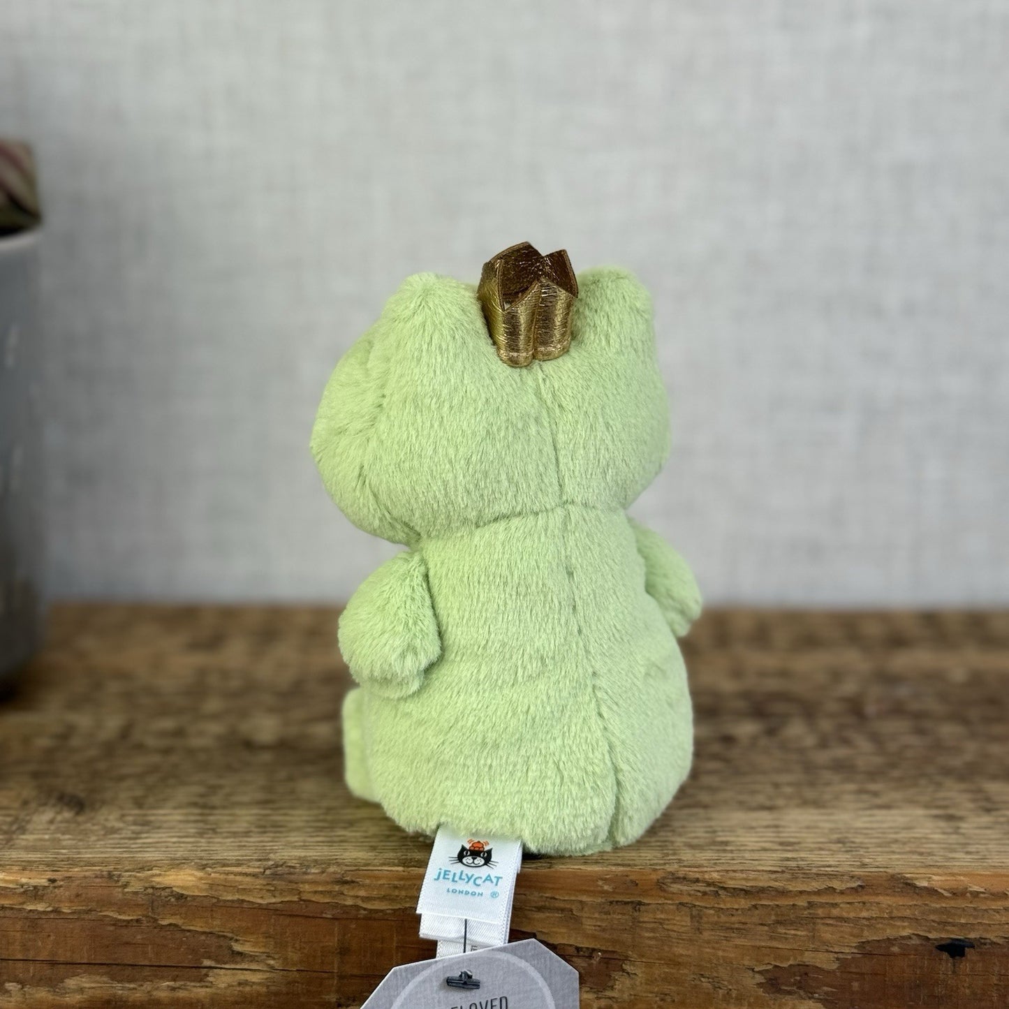 Jellycat Crowning Croaker Green Frog - Small Mini Beanie Frog In Crown Plush