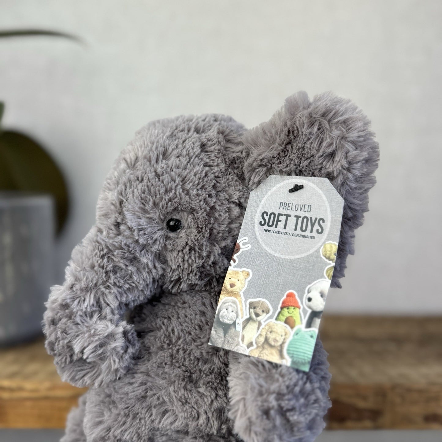 Jellycat Archibald Elephant - Modern Bartlesham Style - Curly Beanie Squishy 10"