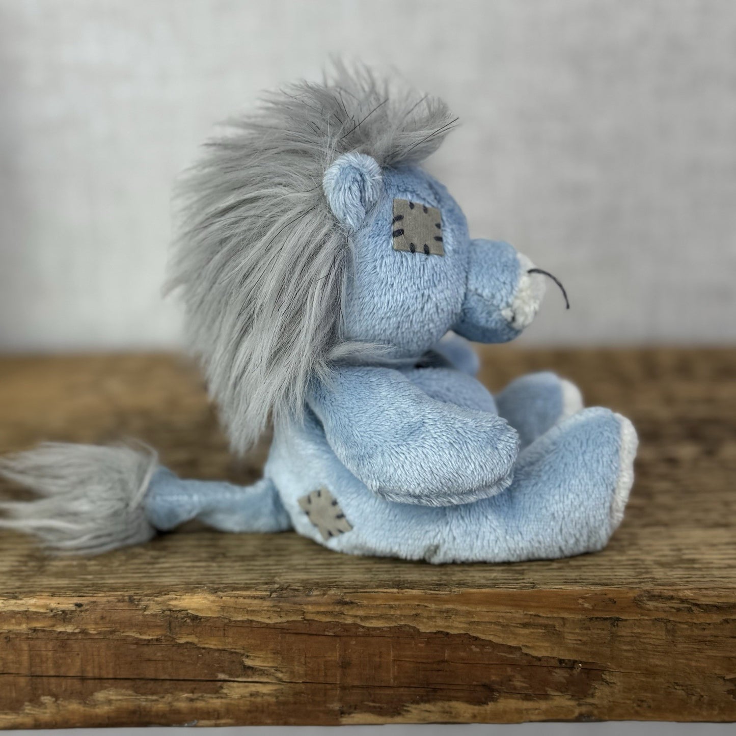 Blue Nose Friends Rocky #9 - Mini Blue Lion Soft Toy Retired Mini Beanbag 5”