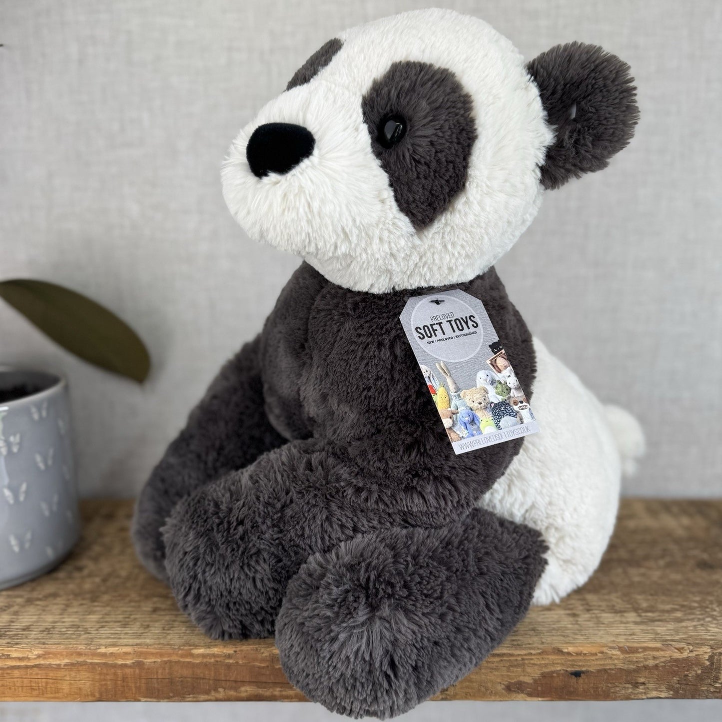 Jellycat Large Huggady Panda - Big Floppy Panda Beanie Rare/Retired 26"