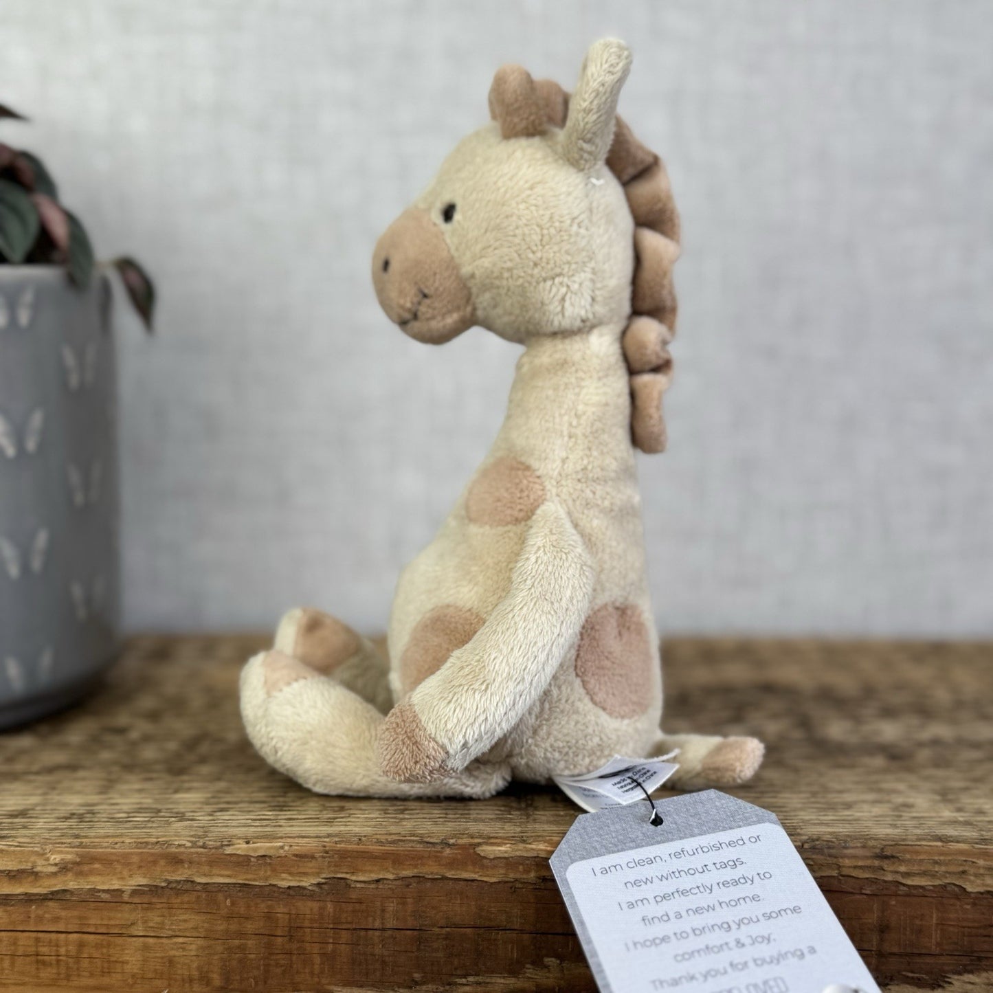 Jellycat Little Gentle Giraffe Rattle - Small Giraffe Rattle Plush Toy 9"