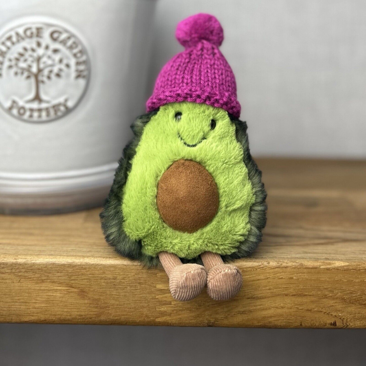 Jellycat Amuseable Cozi Avocado With Hat Plush Soft Toy - Fuschia Cozi Avacado