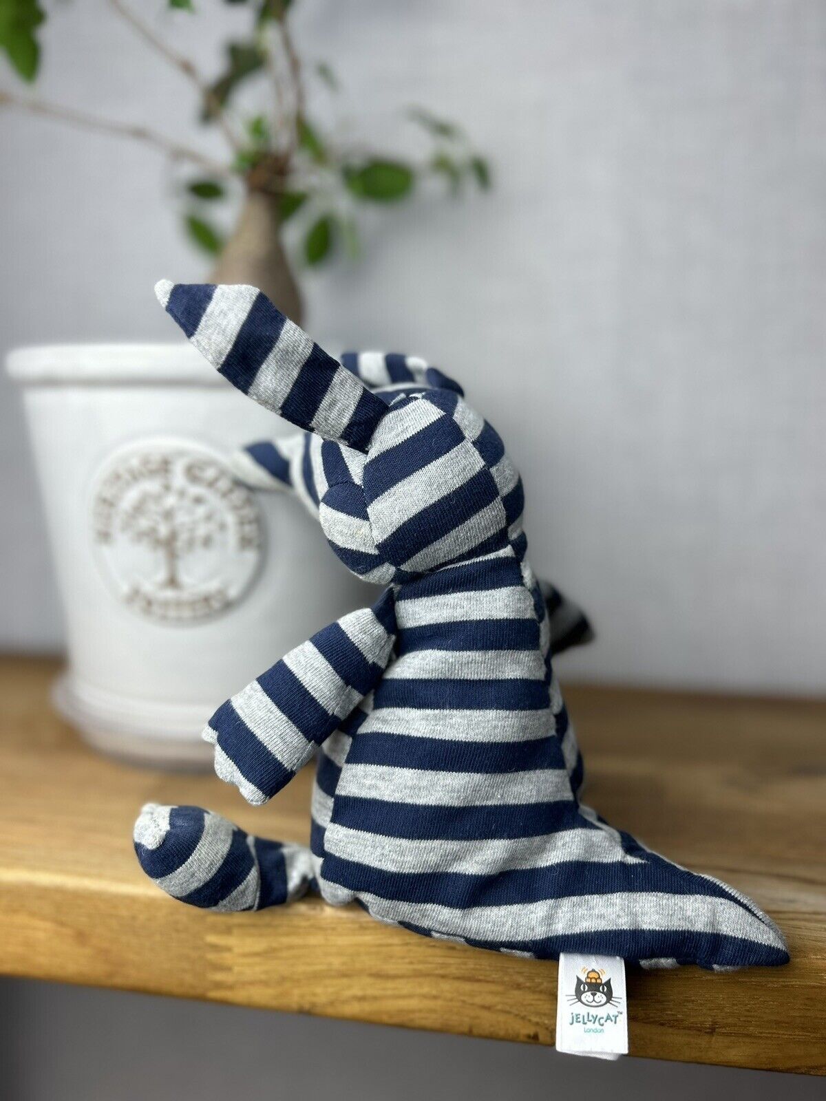 Jellycat Anton Aardvark - Striped Jellycet - Striped Aardvark - Small Navy