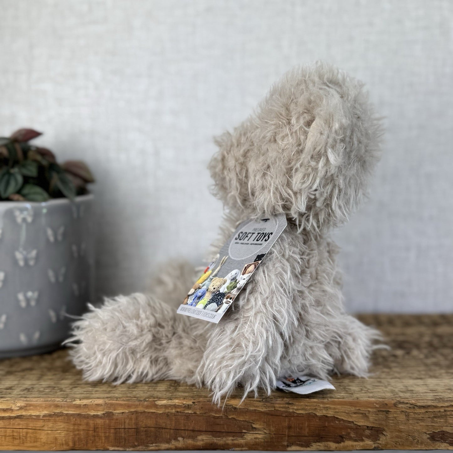 Jellycat Angora Cocoa Bear - Fluffy Medium Beige Bear Soft Toy Retired 12"