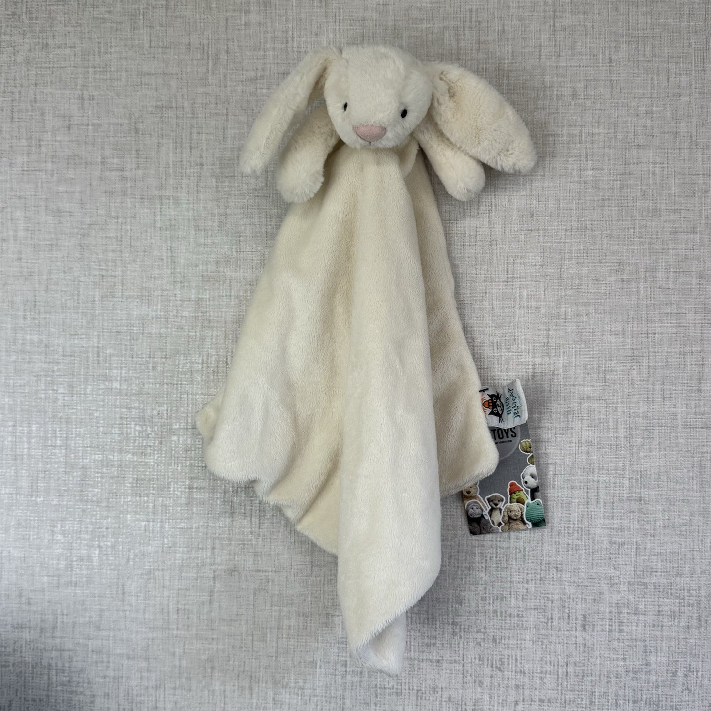 Jellycat The Little White Company Lovey - Cream Bunny Comforter Square Plush 12"