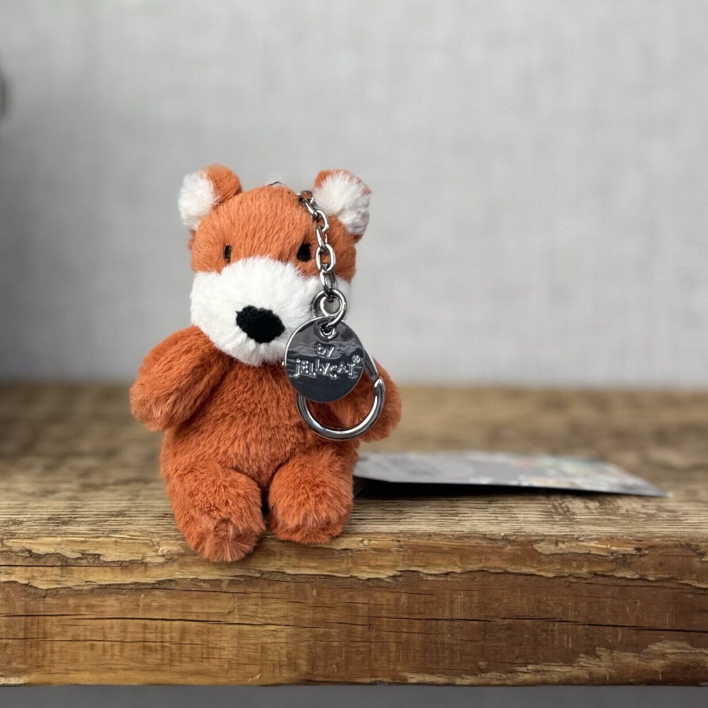 Jellycat Bashful Fox Bag Charm - Rare Tiny Fox Keyring Retired Collectible