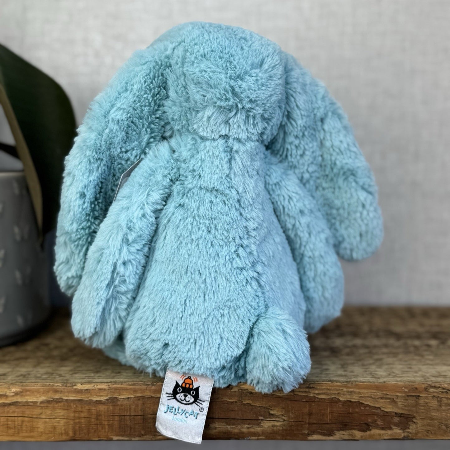 Jellycat Medium Bashful Aqua Bunny - Aqua Bunny Rabbit Bright Blue Medium 12”