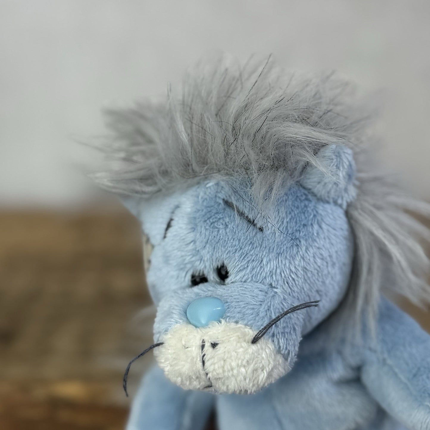 Blue Nose Friends Rocky #9 - Mini Blue Lion Soft Toy Retired Mini Beanbag 5”