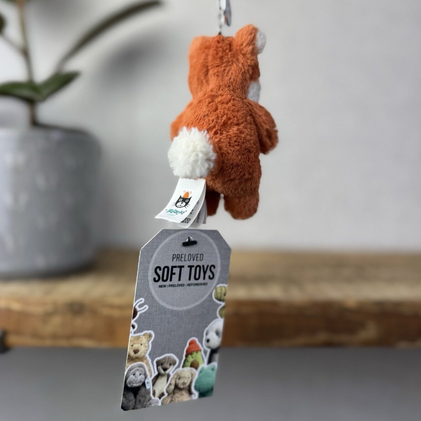 Jellycat Bashful Fox Bag Charm - Rare Tiny Fox Keyring Retired Collectible