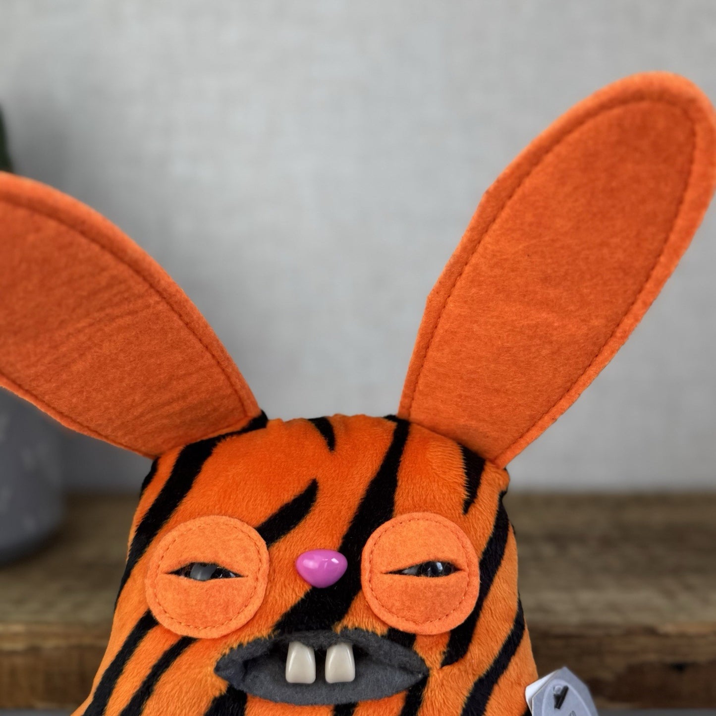 Fuggler Funny Ugly Monster Rabid Rabbit Tiger Print Fur Plush Soft Toy 9" (#2)