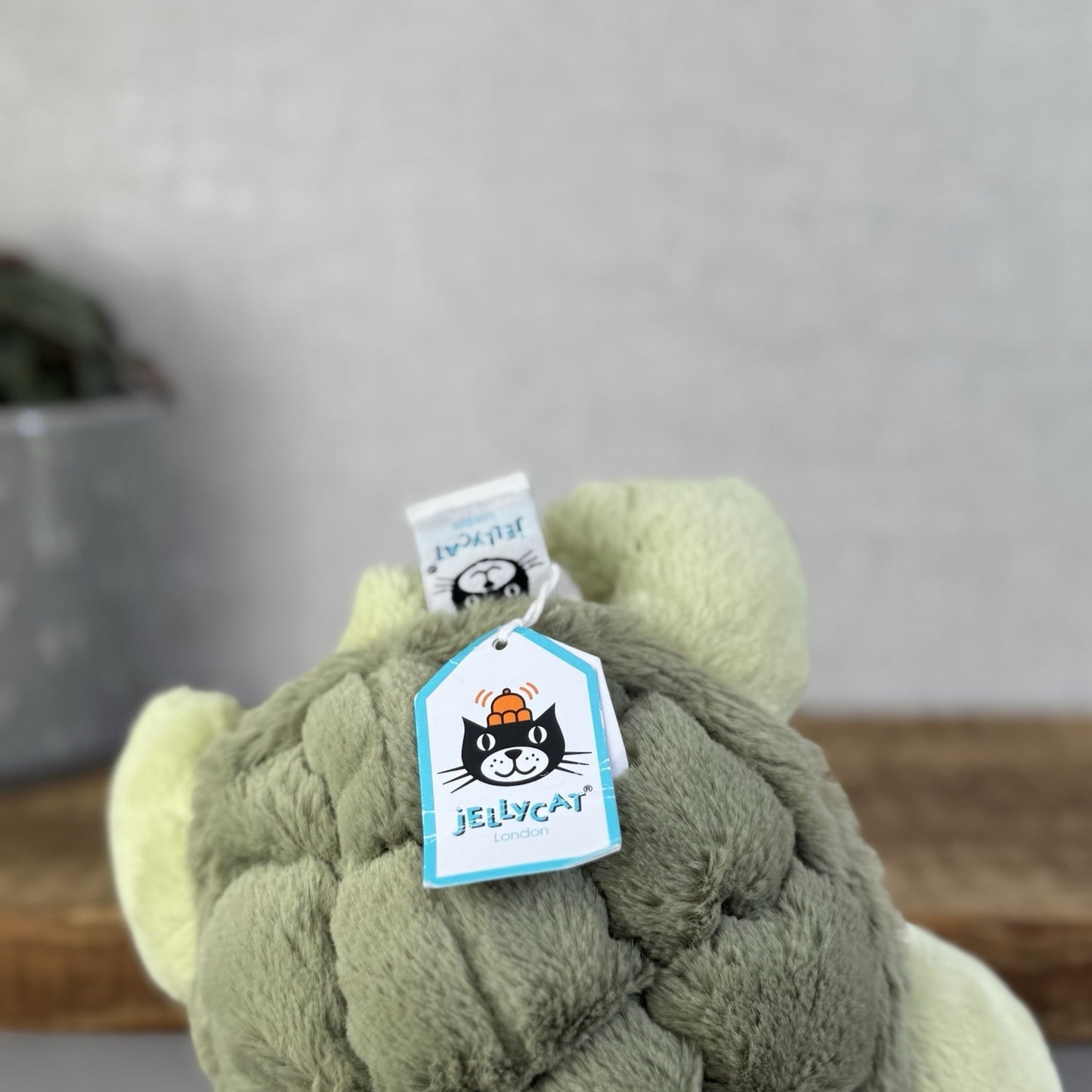 Jellycat Tully Turtle - Medium Beanie Green Soft Toy Turtle With Tags 10"