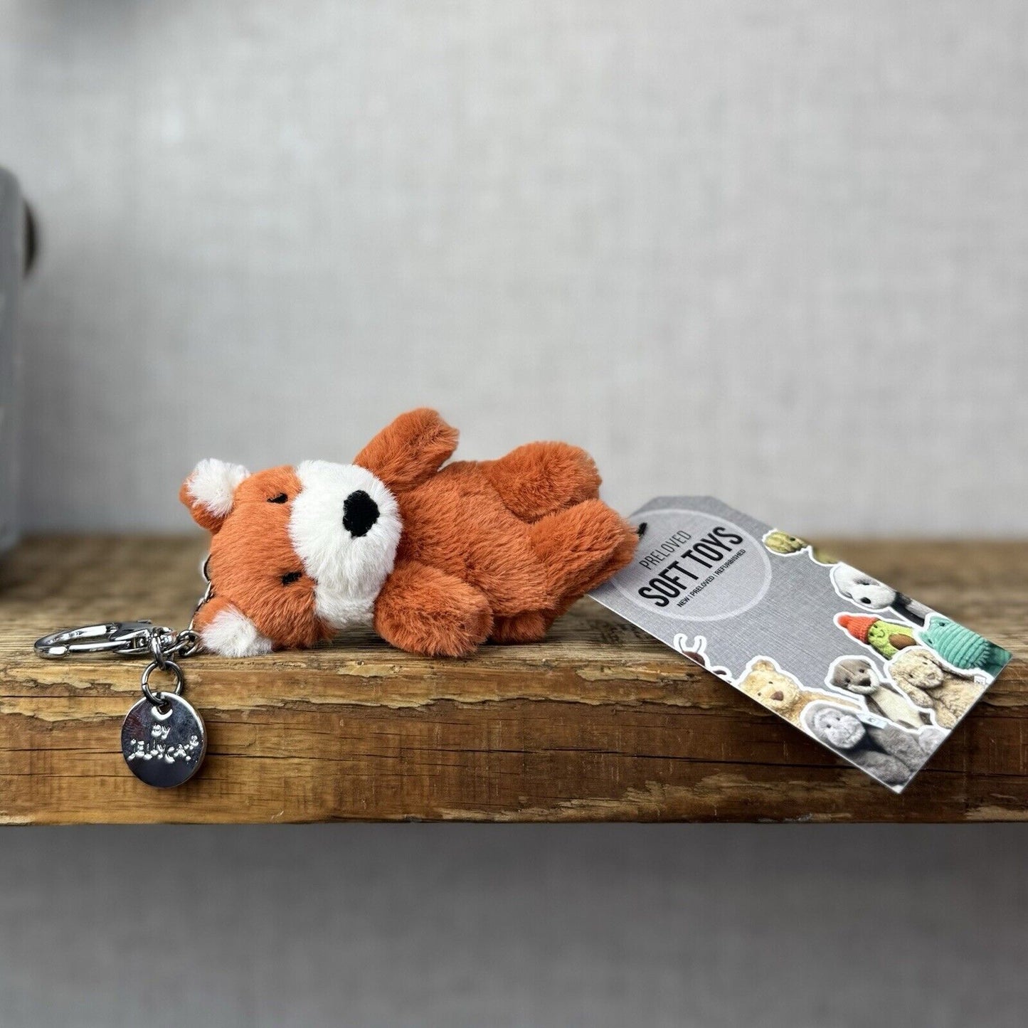 Jellycat Bashful Fox Bag Charm - Rare Tiny Fox Keyring Retired Collectible